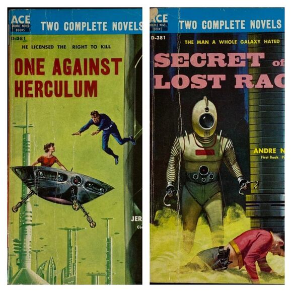 One Against Herculum/Secret of the Lost Race Ace Double Vintage Sci-Fi PB - Picture 1 of 9